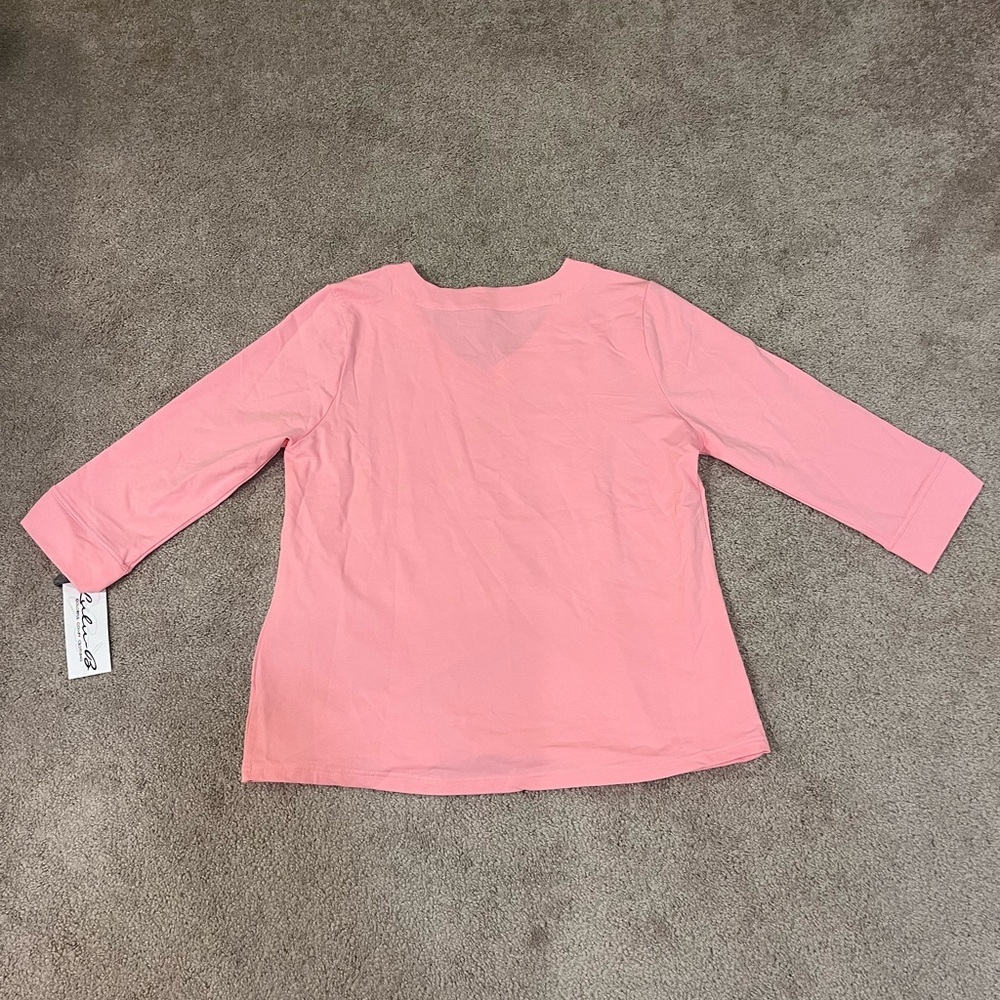 Lulu-B 3/4 Sleeve V-neck Blouse - Picture 10 of 10